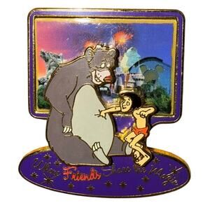 Disney Disneyland pin 18947 DLR Where Friends Share the Magic Jungle Book LE2500